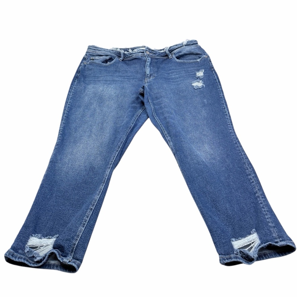 KanCan Blue Distressed Boot Cut Jeans